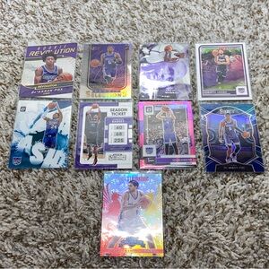 SACRAMENTO KINGS Basketball Card Lot Of 9ea Rookies Numbered Inserts Holos Vtg